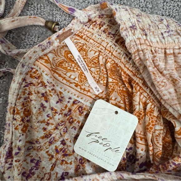 NWT Free People Next Vacation Top Ivory combo Size Medium - Picture 4 of 7